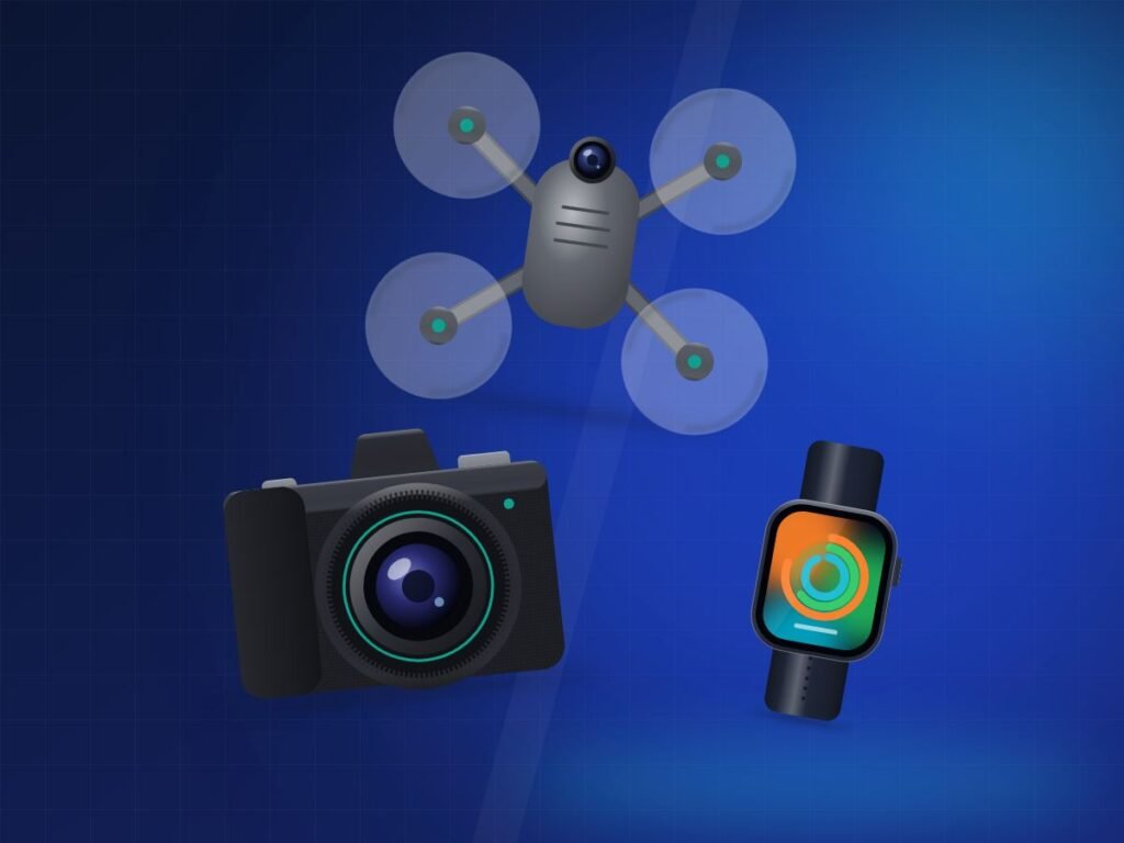 Camera, drone and smartwatch