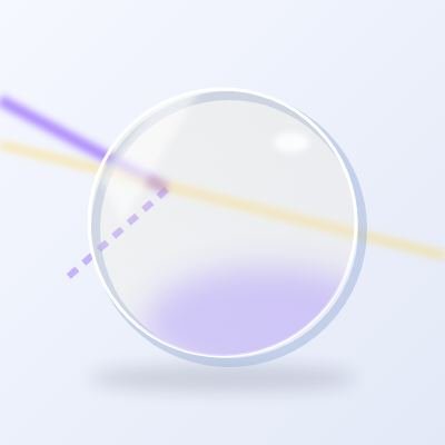 Blue-light filter lens reflecting violet light