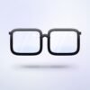 Atlas Square in gloss black, front view
