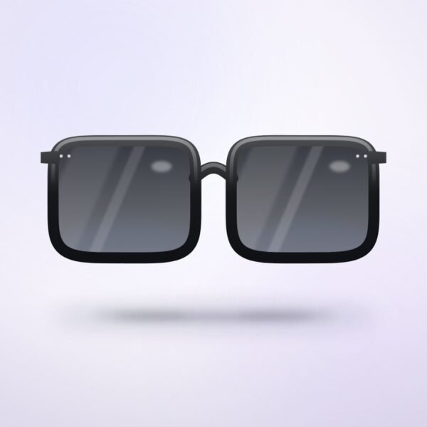Coastline Polarized Square in gloss black, front view
