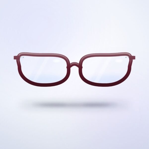 Mira Cat-eye in burgundy, front view