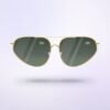Soleil Aviator in polished gold, front view