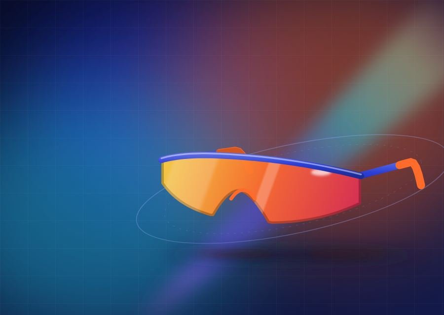Kinetik Vapor shield sunglasses with a fire mirror lens