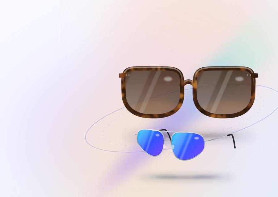 Riviera and Soleil sunglasses in warm light