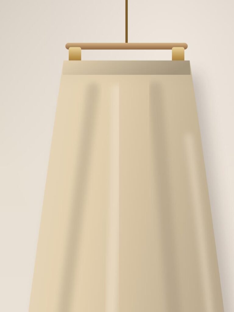 Bias-Cut Satin Skirt — detail