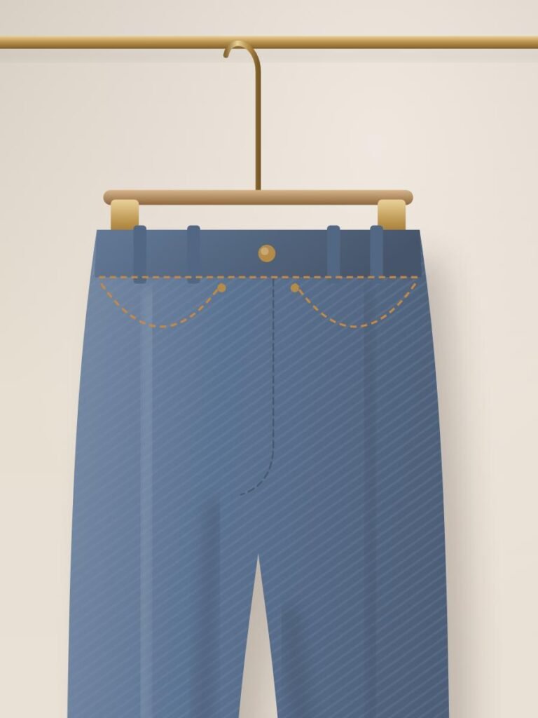 High-Rise Straight Jeans — detail