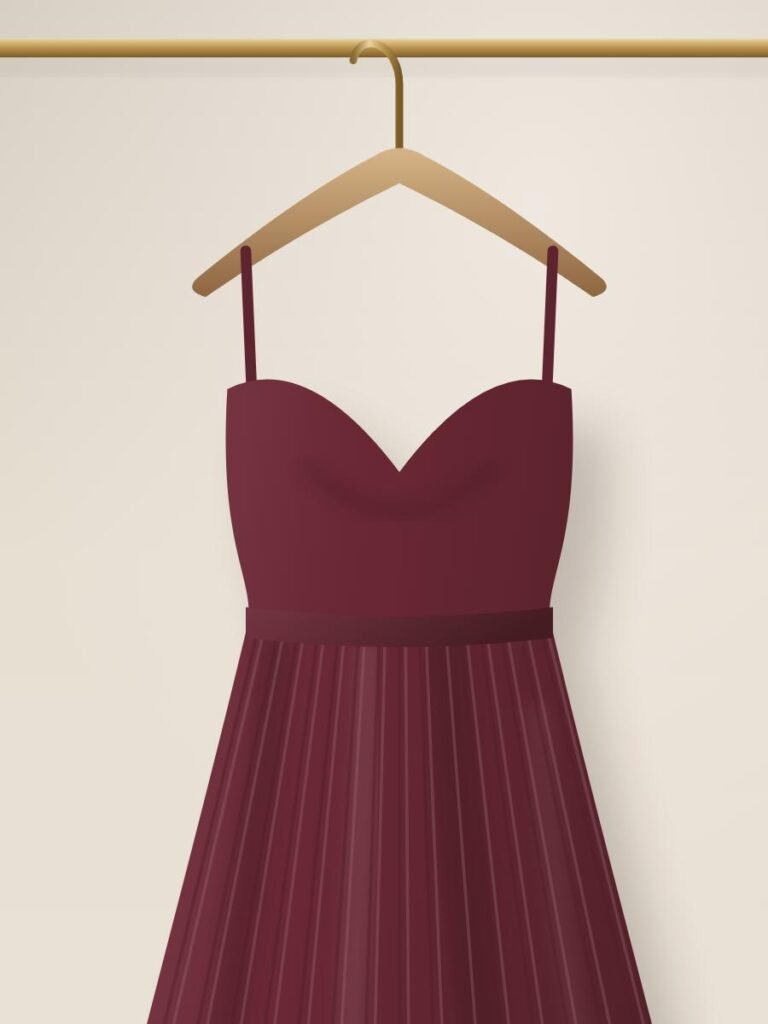 Pleated Satin Maxi Dress — detail