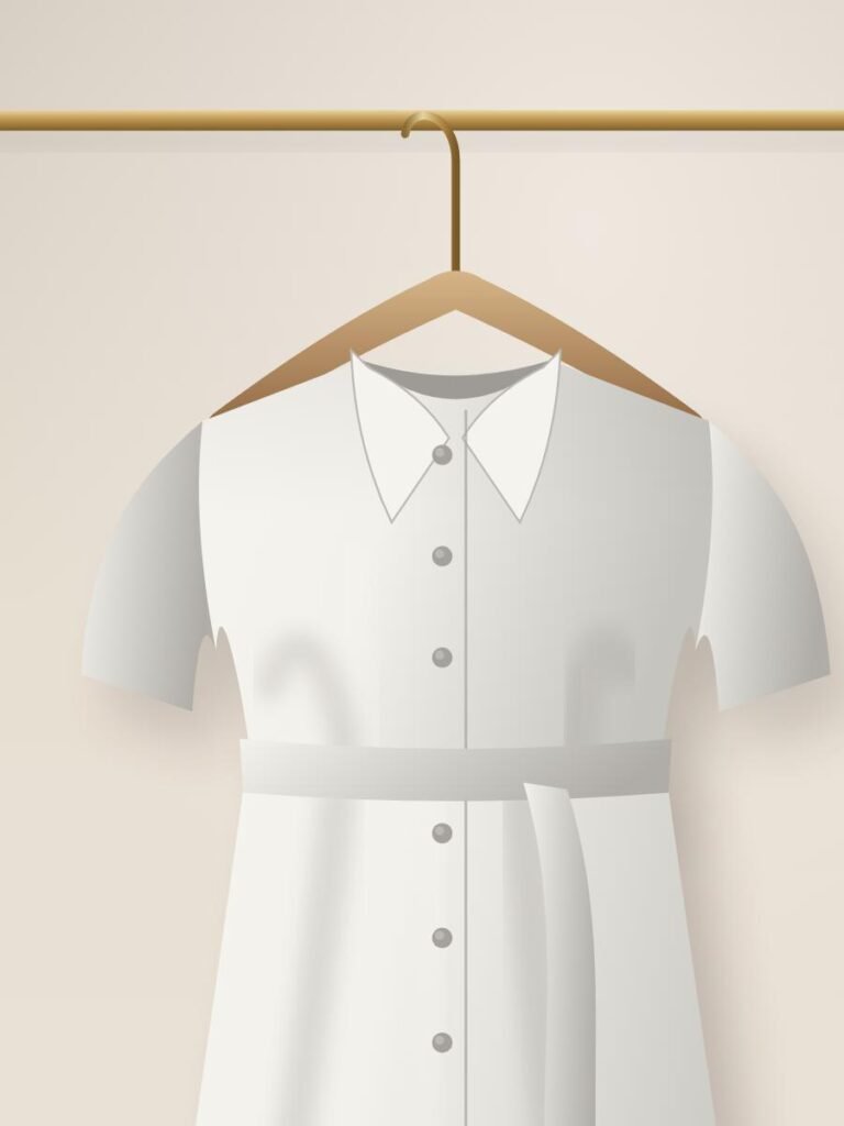 Poplin Shirt Dress — detail