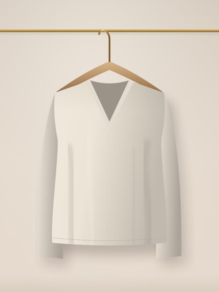Washed Silk Blouse, ivory