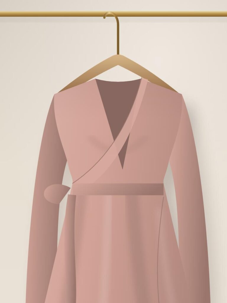 Silk-Blend Wrap Dress — detail
