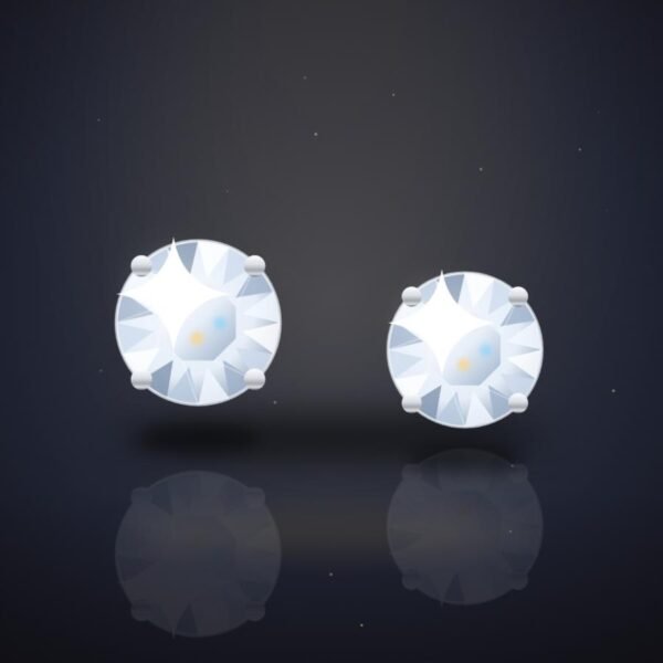 Classic Diamond Stud Earrings 1.00 ct in 18k white gold