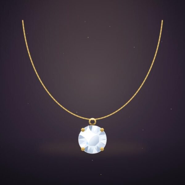 Étoile Diamond Solitaire Pendant in 18k yellow gold