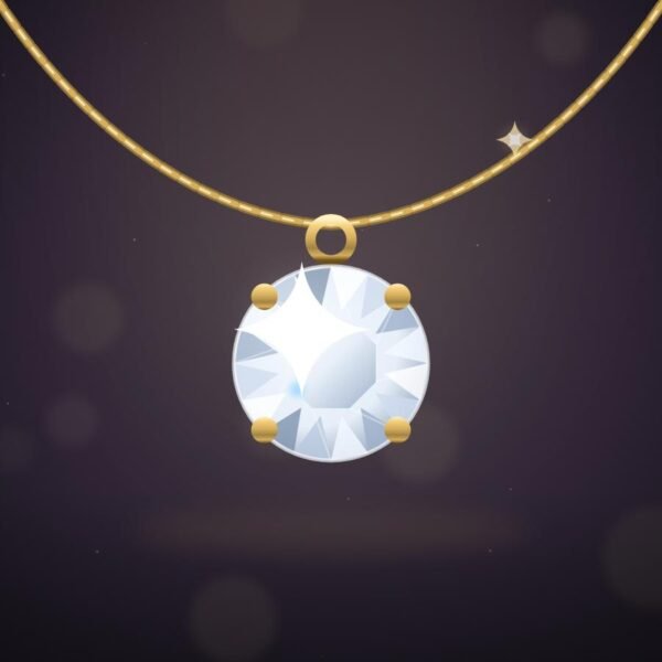 Étoile Diamond Solitaire Pendant, close-up detail
