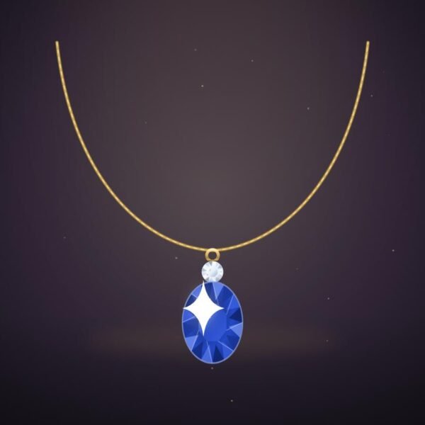 Gemstone Drop Pendant in 18k yellow gold, Sapphire