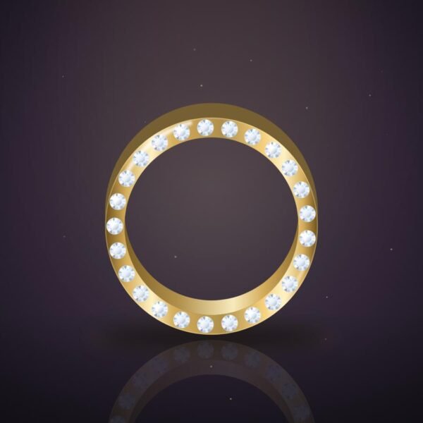 Infinity Full Eternity Band in 18k yellow gold