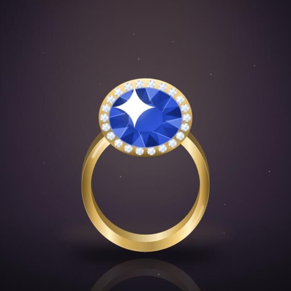 Nocturne Sapphire Cocktail Ring in 18k yellow gold