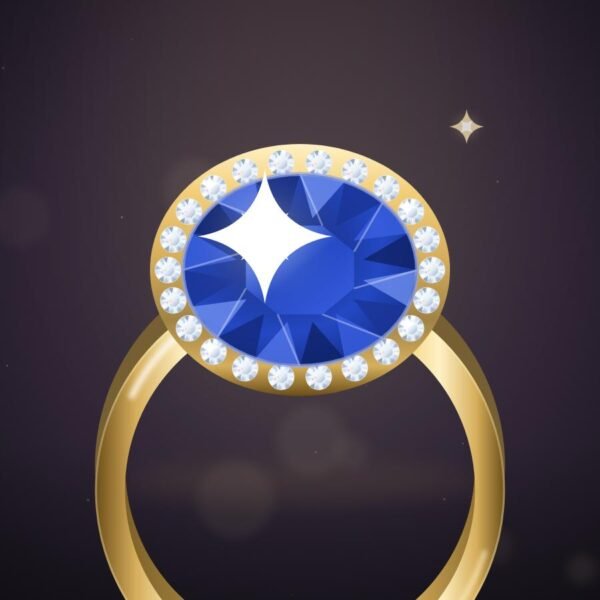 Nocturne Sapphire Cocktail Ring, close-up detail