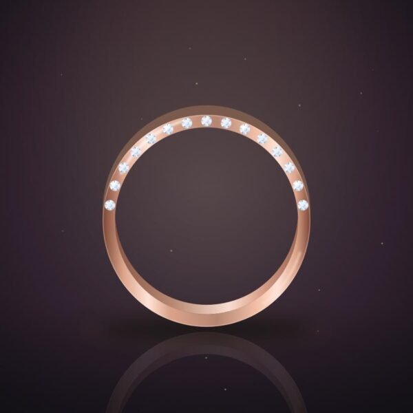 Stacking Pavé Half-Eternity Band in 18k rose gold