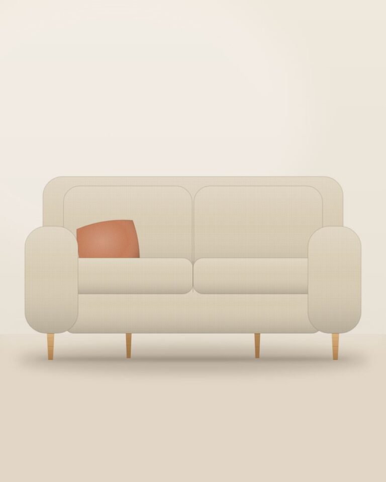 Alba Three-Seater Sofa in oat linen
