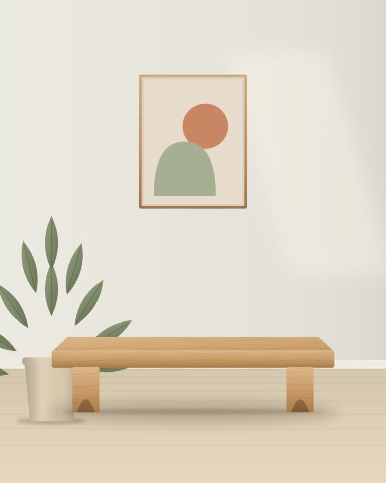 Arc Dining Bench styled in a room