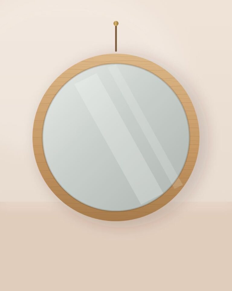 Hollow Round Wall Mirror