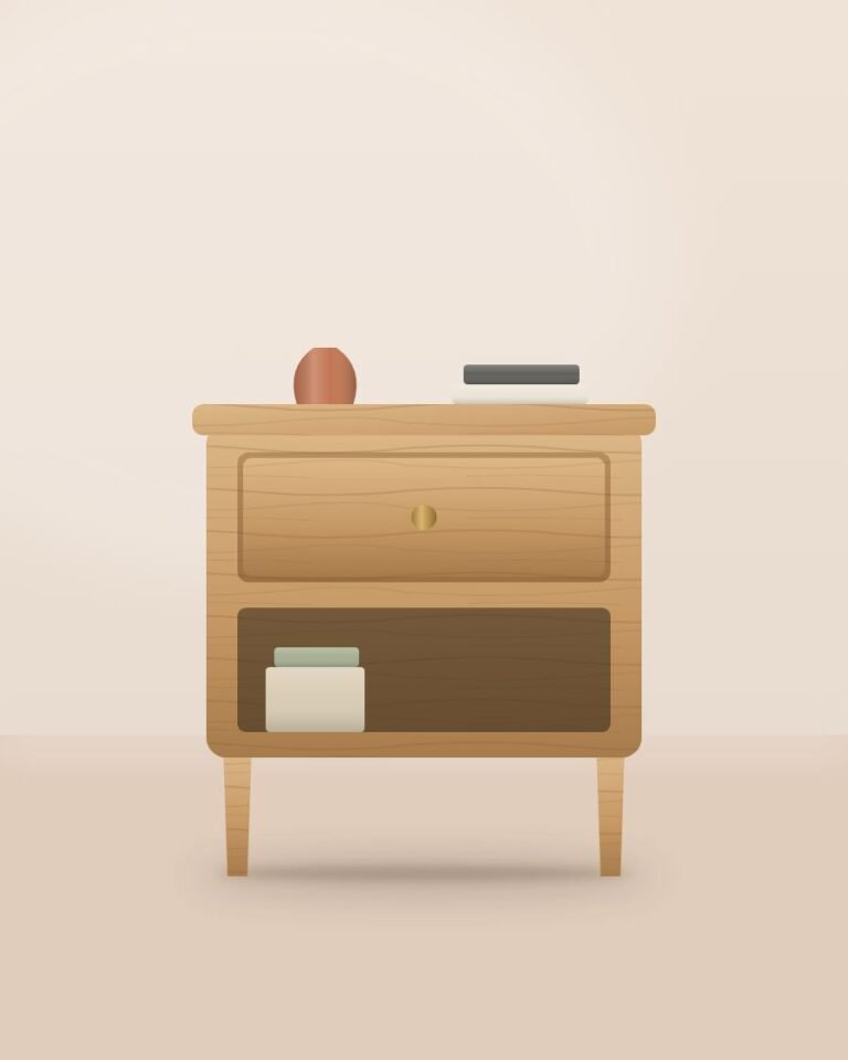 Kaya Nightstand in natural oak