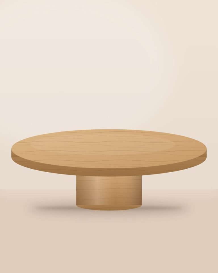 Mori Round Coffee Table in natural oak