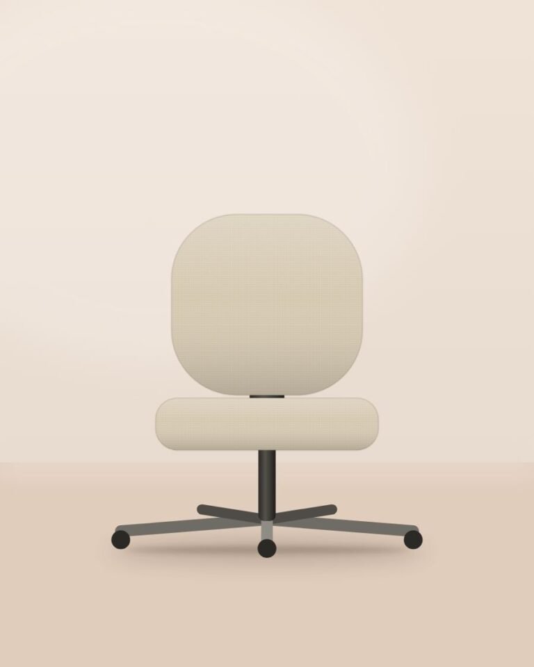Nook Upholstered Task Chair in oat linen