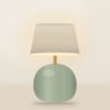 Pebble Ceramic Table Lamp in sage