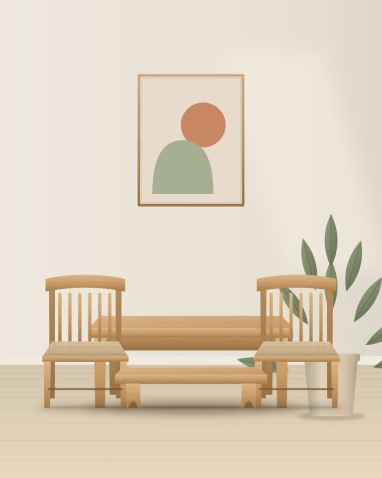 Tove Dining Set styled in a room