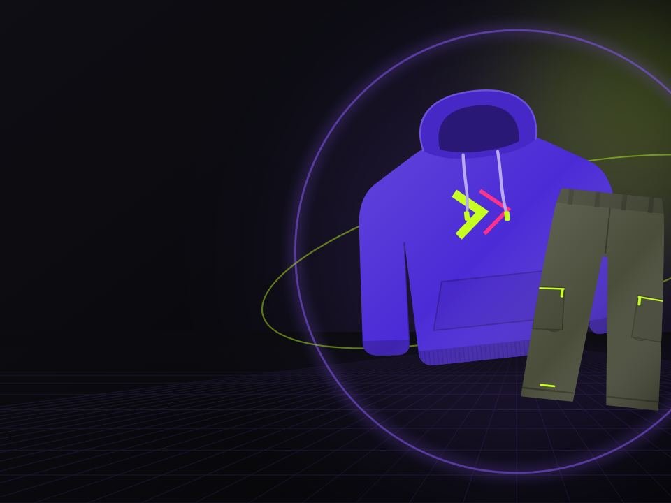 Ultraviolet hoodie and olive cargo pants